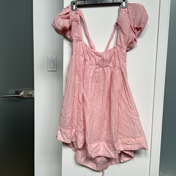 Free People Marina Mini Babydoll dress in Pink Combo size XS *FLAWED* NWT - Picture 5 of 15
